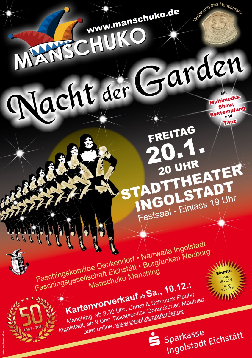 Nacht der Garden Freitag, 20.01.2017 2000 Uhr Festsaal